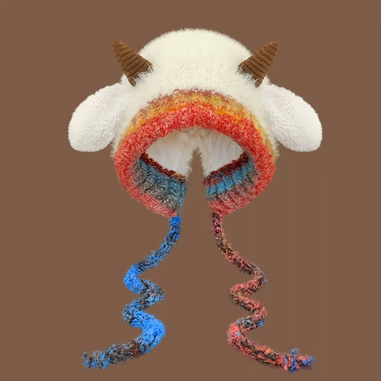 Gorro de Forro Polar con Orejas de Cordero y Pom - Lindo y Perfecto para el Invierno