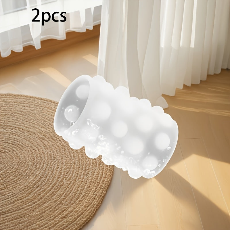 2pcs Silicone Hair Bead Rings, Dual Row Bead Clips, Non-Slip Elastic Hair Bands with Quick Release Design, Party Favors