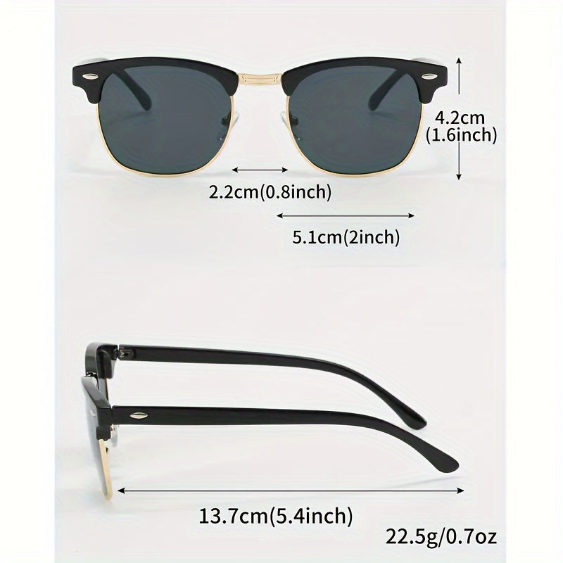 vSet de 4 Gafas Clásicas para Hombre – Diseño Ovalado Irregular, Estilo Urbano y Ejecutivo