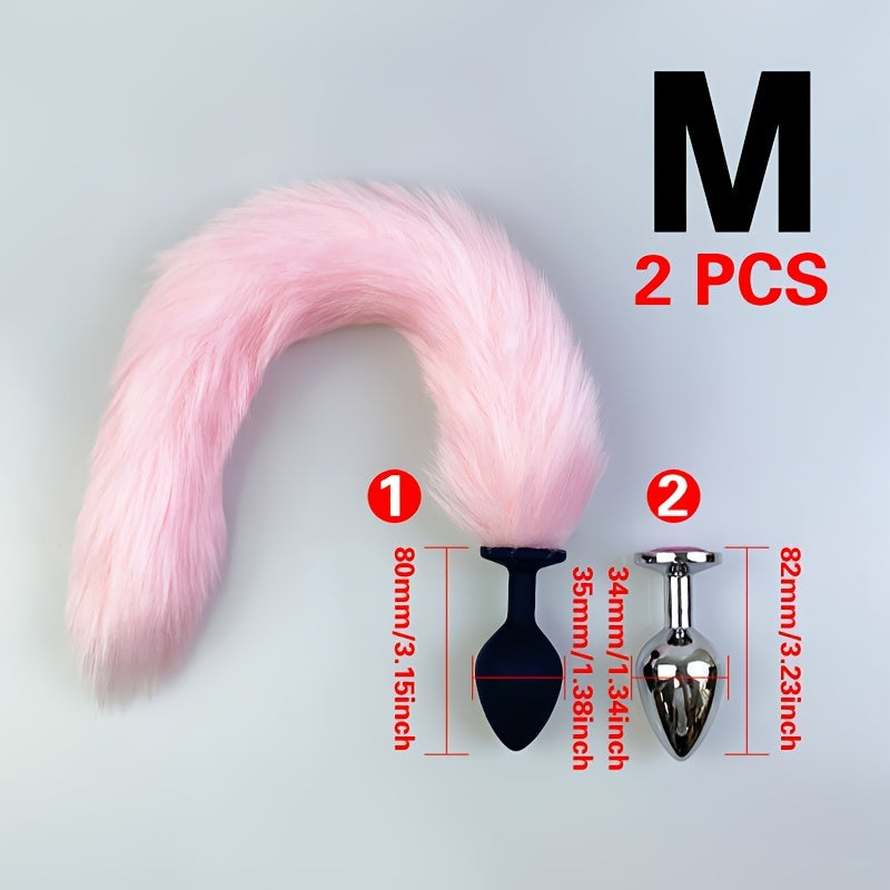 Plug Anal con Cola de Animal y Base de Gema – Seducción, Fantasía y Placer Extremo