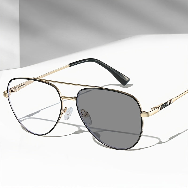 Gafas Retro de Negocios para Hombre – Diseño Elegante con Protección Antiluz Azul