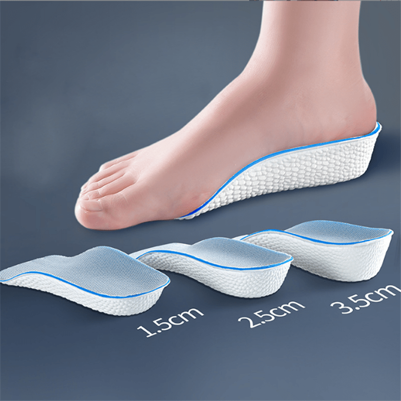 Plantillas ortopédicas de caucho termoplástico: plantillas para aumentar la altura del calzado con soporte para el arco para hombres y mujeres, almohadillas de espuma viscoelástica para elevar el talón de zapatillas
