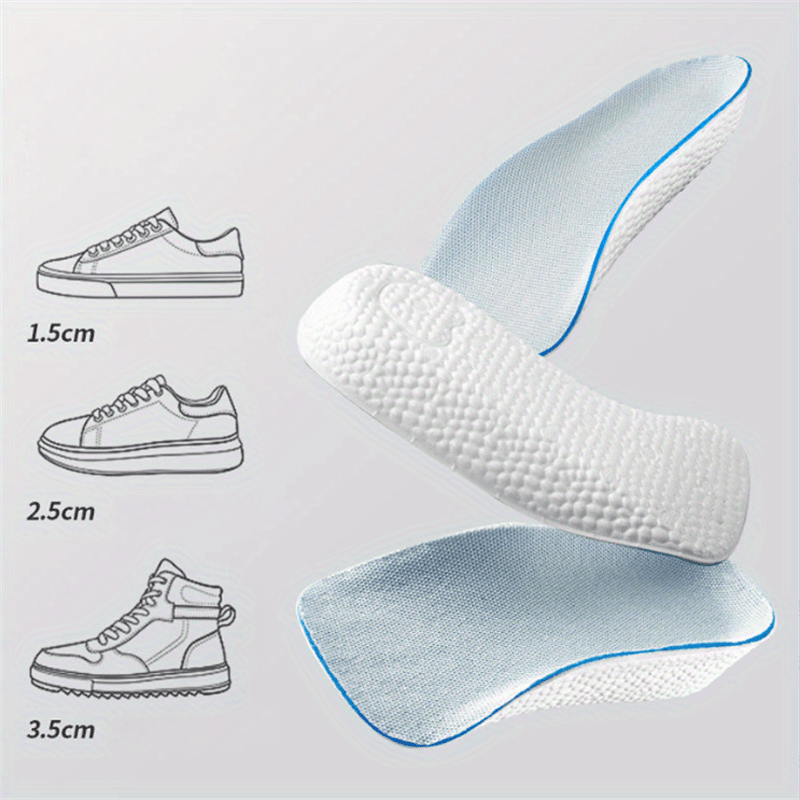 Plantillas ortopédicas de caucho termoplástico: plantillas para aumentar la altura del calzado con soporte para el arco para hombres y mujeres, almohadillas de espuma viscoelástica para elevar el talón de zapatillas