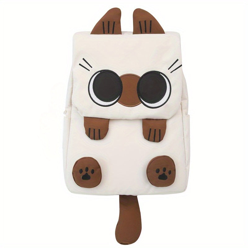 Mochila Grande con Dibujos de Gato Siamés - Diseño Adorable y Divertido