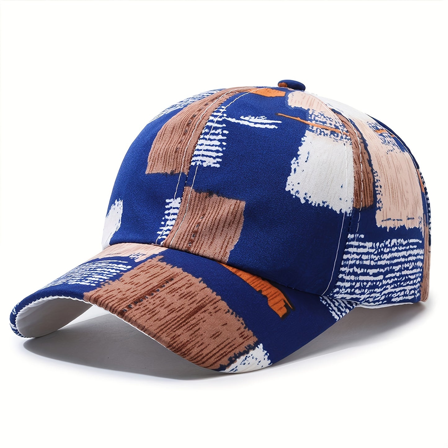 Gorra de Béisbol Ajustable con Estilo Graffiti y Cuadros – Diseño Moderno en Rojo y Negro, Protección Solar y Confort Diario