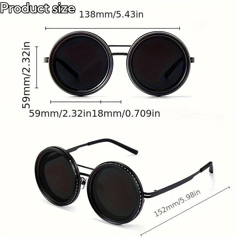 Gafas de Moda Unisex Estilo Cyberpunk con Ajuste Gradual y Rotación Continua, Filtro ND2-ND400 y Montura de Aleación de Aluminio