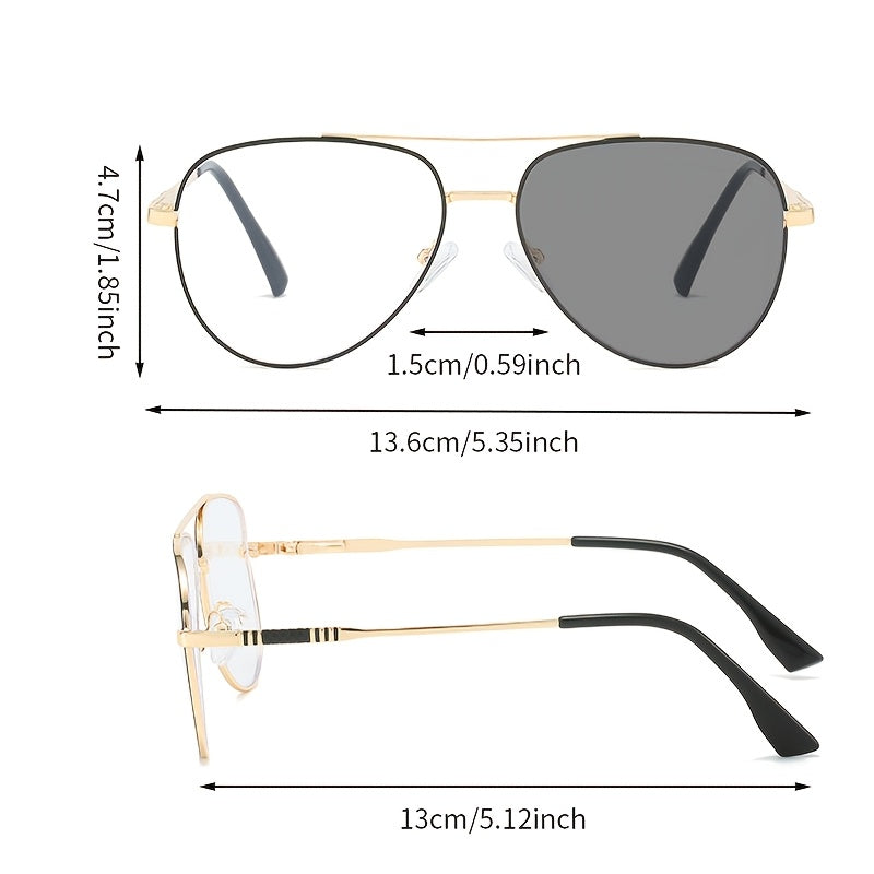 Gafas Retro de Negocios para Hombre – Diseño Elegante con Protección Antiluz Azul