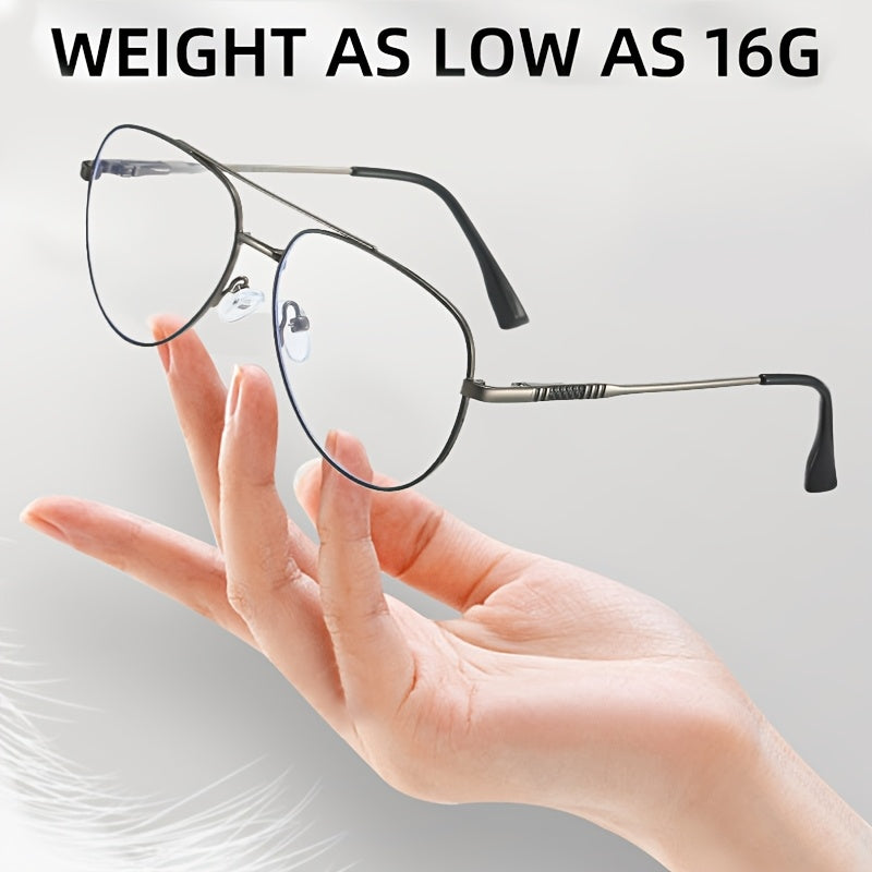 Gafas Retro de Negocios para Hombre – Diseño Elegante con Protección Antiluz Azul