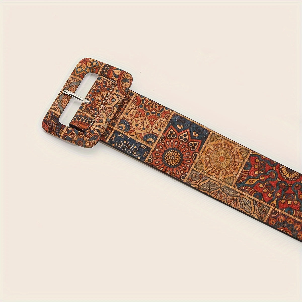 Cinturón Bohemio con Estampado Floral Vintage para Mujer