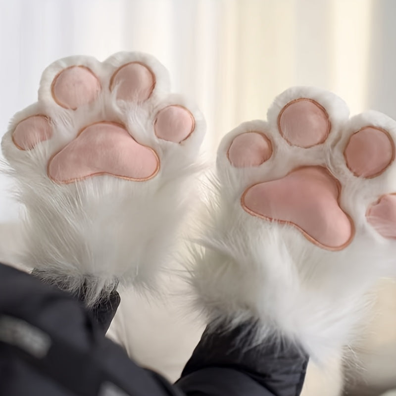 Guantes de Pata de Gato con Terciopelo Acolchado - Inspirados en Anime 🐾✨