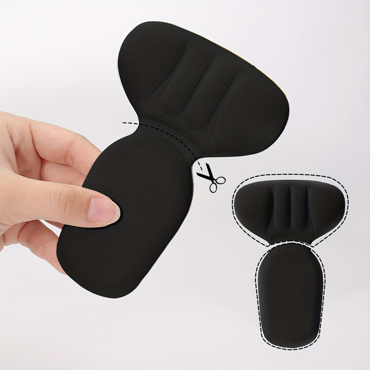 Almohadilla para talón y copa para talón de espuma en forma de T de doble espesor de media pulgada: uso en tacones altos, antideslizante, duradera, suave, cómoda y transpirable