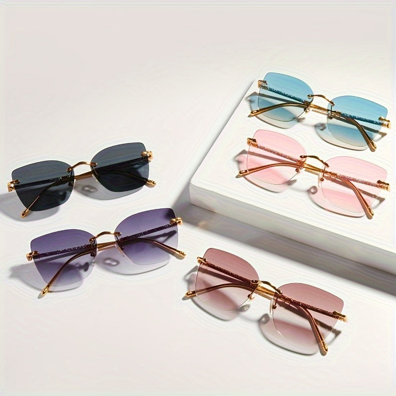 Gafas de Moda sin Montura en Forma de Mariposa – Estilo y Protección en un Solo Accesorio 🦋✨