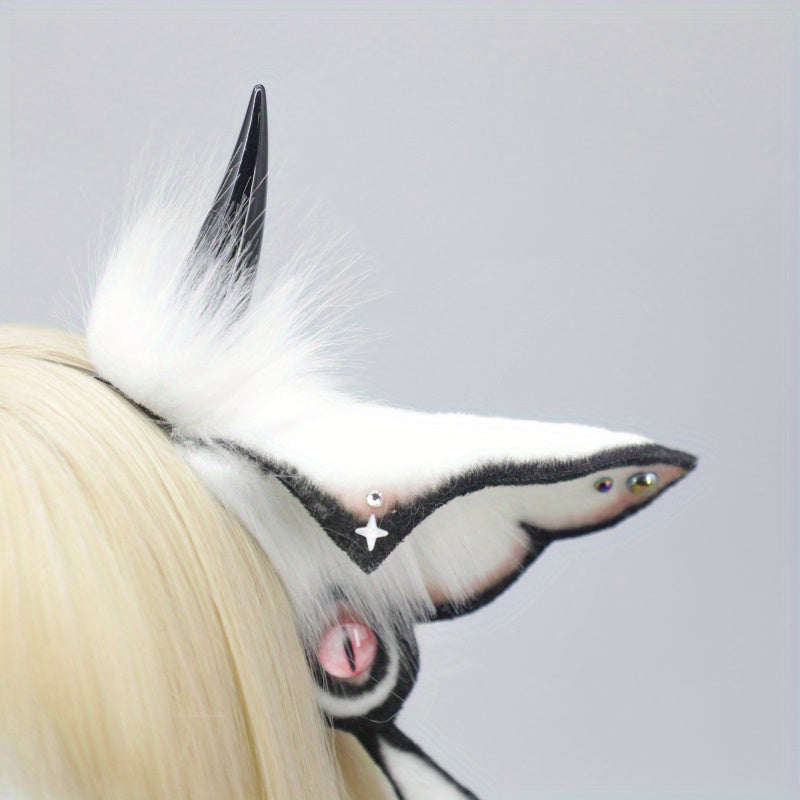 Diadema Realista de Polilla con Orejas - Accesorio de Peluche para Halloween y Día de los Muertos 🦋🎃