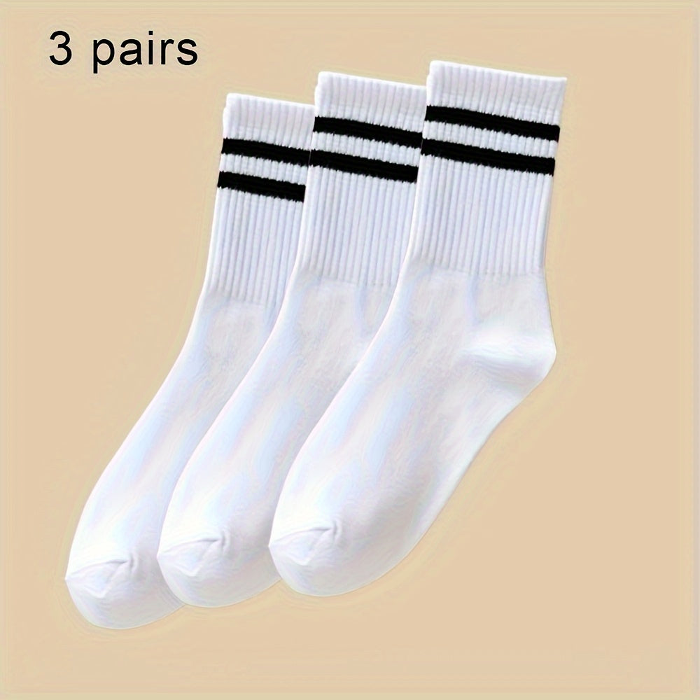 🧦 Pack de 3 Pares de Medias Unisex con Rayas – Comodidad y Estilo en Cada Paso