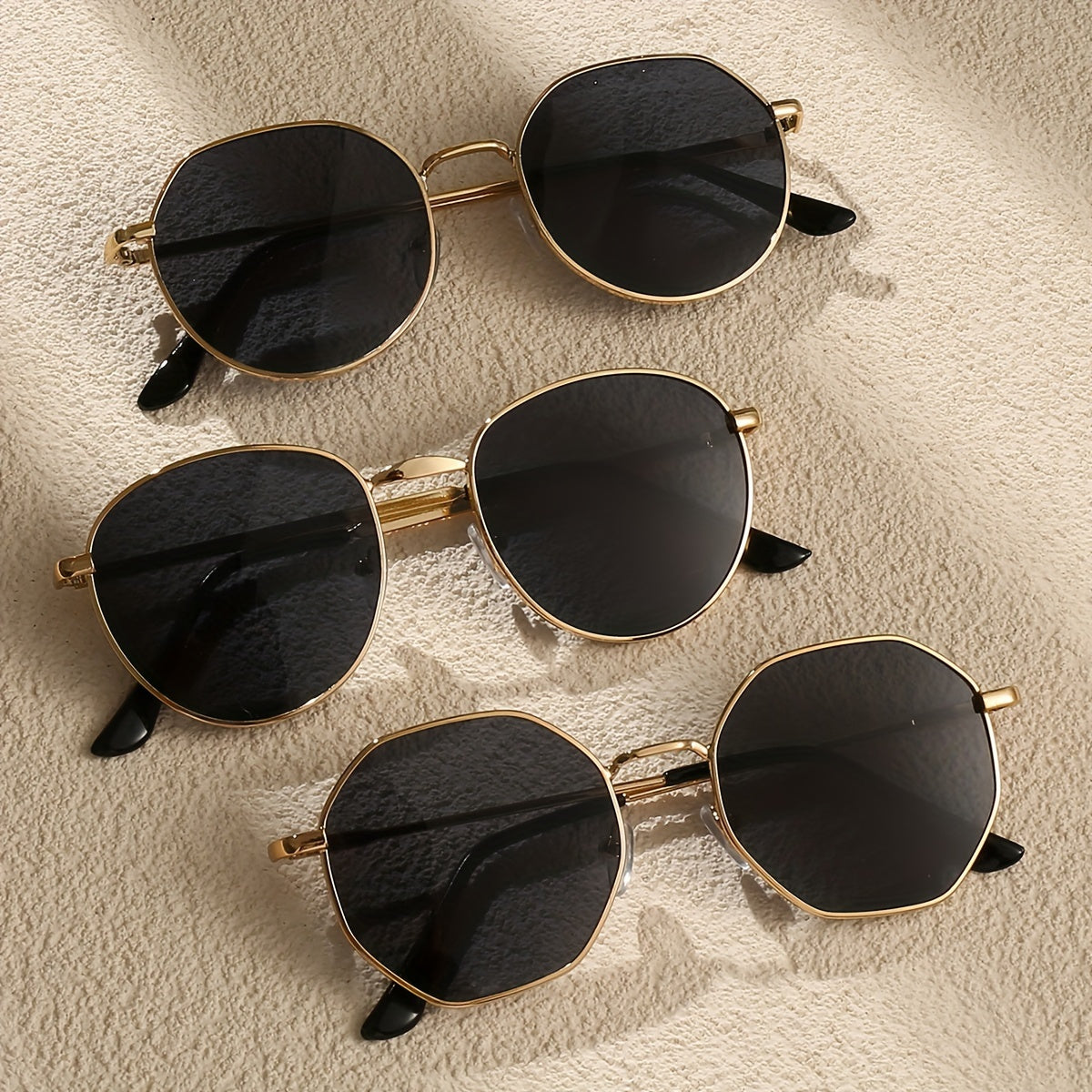Set de 3 Gafas Clásicas para Mujer – Diseño Irregular Ovalado con Estilo Deportivo y Casual