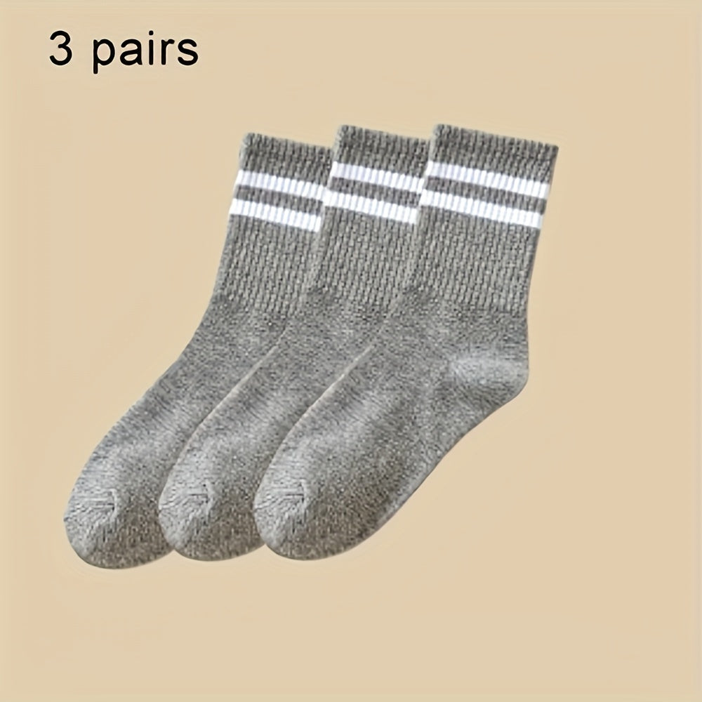 🧦 Pack de 3 Pares de Medias Unisex con Rayas – Comodidad y Estilo en Cada Paso