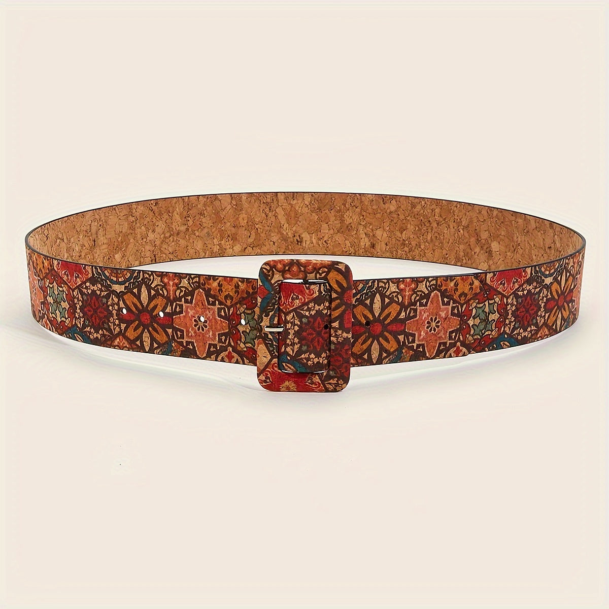 Cinturón Bohemio con Estampado Floral Vintage para Mujer