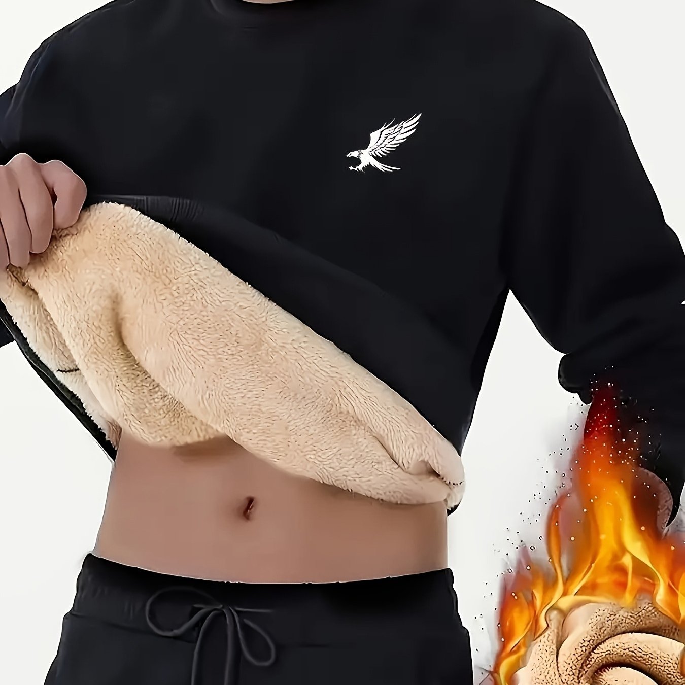 Buzo Térmico de Hombre con Emblema de Águila – Estilo y Calidez para Otoño e Invierno 🦅❄️