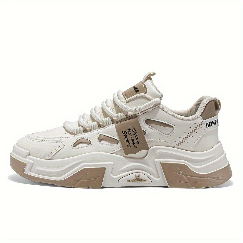 ¡Eleva tu look con estas zapatillas blancas para hombre! Estilo coreano, transpirables y con suela gruesa para confort todo el año. Su diseño casual con cordones asegura un ajuste perfecto. ¡Ideales para cualquier ocasió