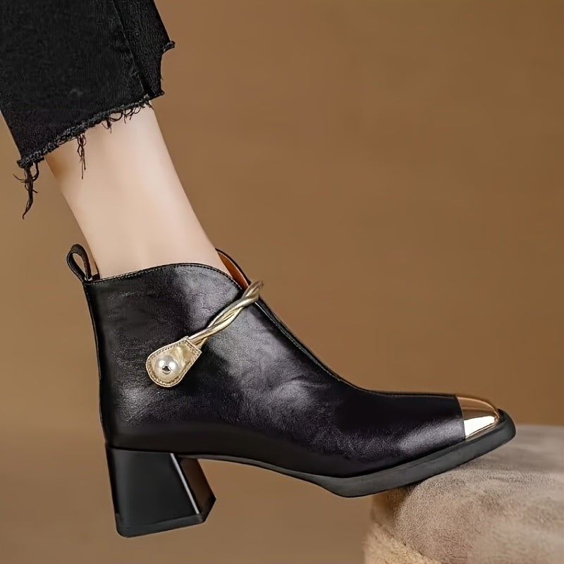 Botines de Tacón con Estampado de Leopardo para Mujer – Blanco y Marrón