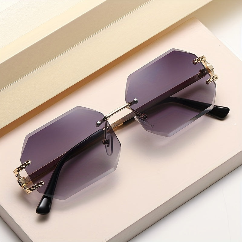 Gafas de Moda para Mujer – Diseño Oversize sin Montura, Estilo Vanguardista y Sofisticado