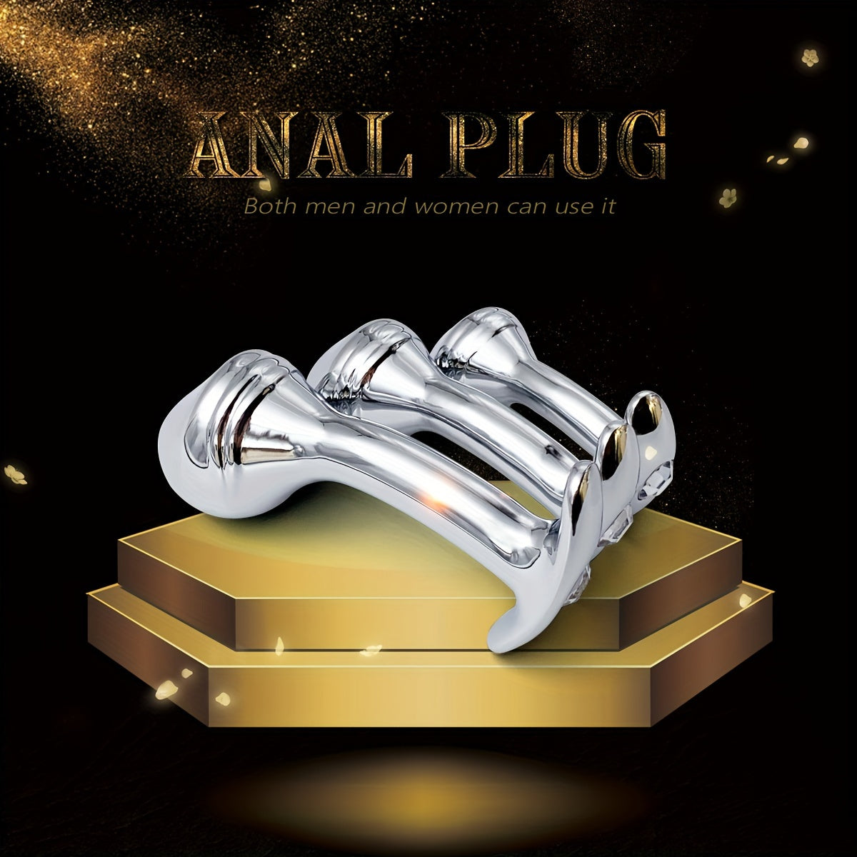 Plug Anal de Metal con Base de Gema – Lujo, Sensación y Placer Extremo 🔥