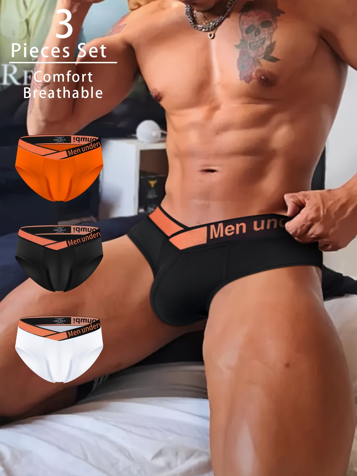 Pack de 3 Briefs V-Shape – Sensualidad y Comodidad en Cada Movimiento 🔥