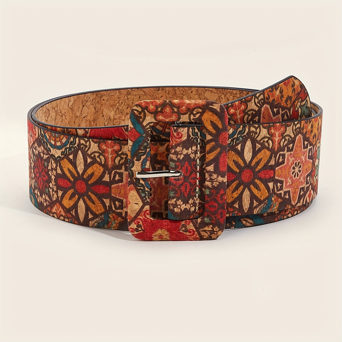 Cinturón Bohemio con Estampado Floral Vintage para Mujer