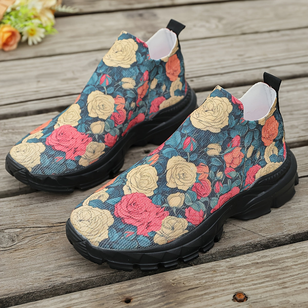 🌷 Zapatillas Florales Estilo Slip-On para Mujer – Comodidad Ligera y Estilo que Enamora 🌷