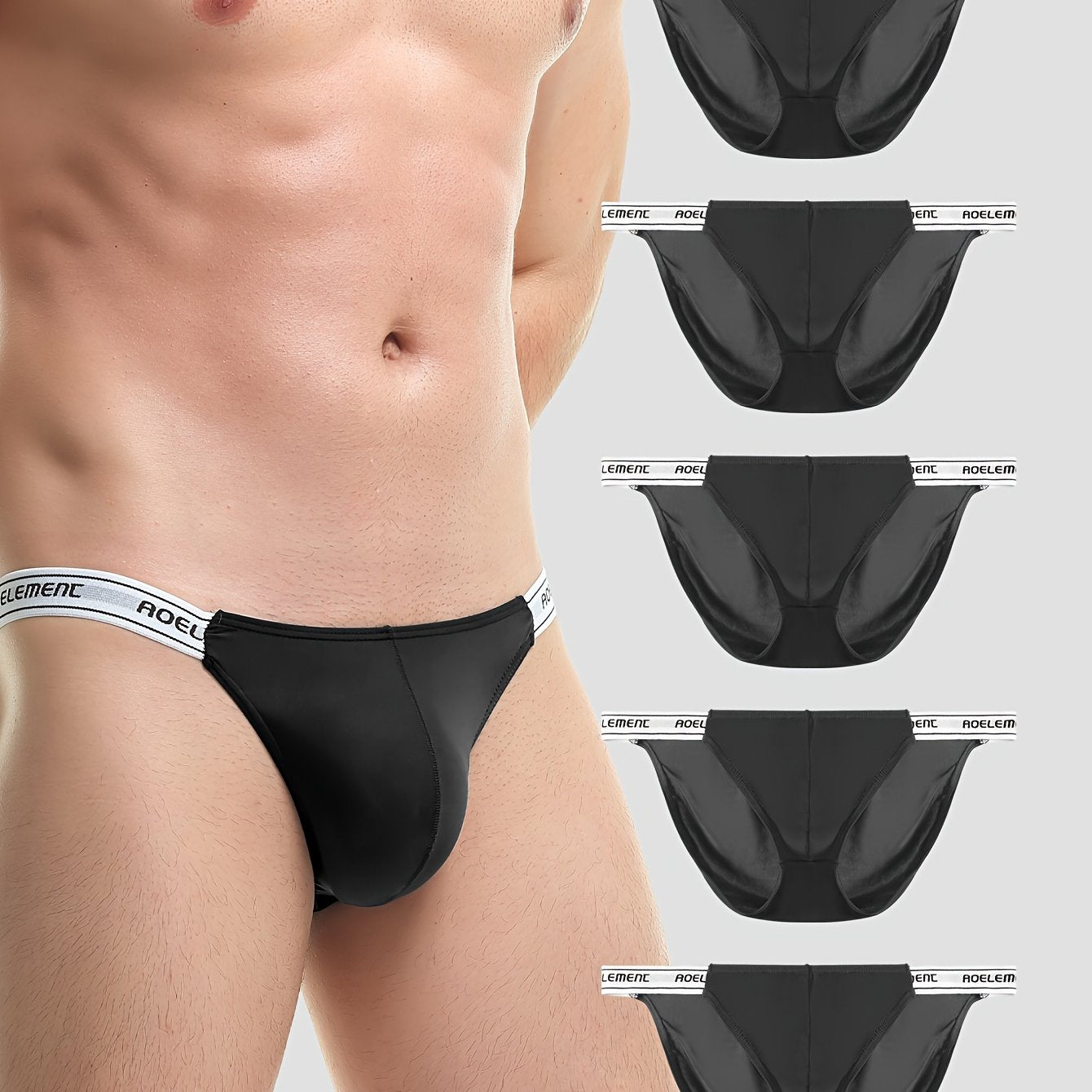 Pack de 5 Bóxers de Nylon Transpirable para Hombre – Ajuste Cómodo y Diseño Deportivo 🔥