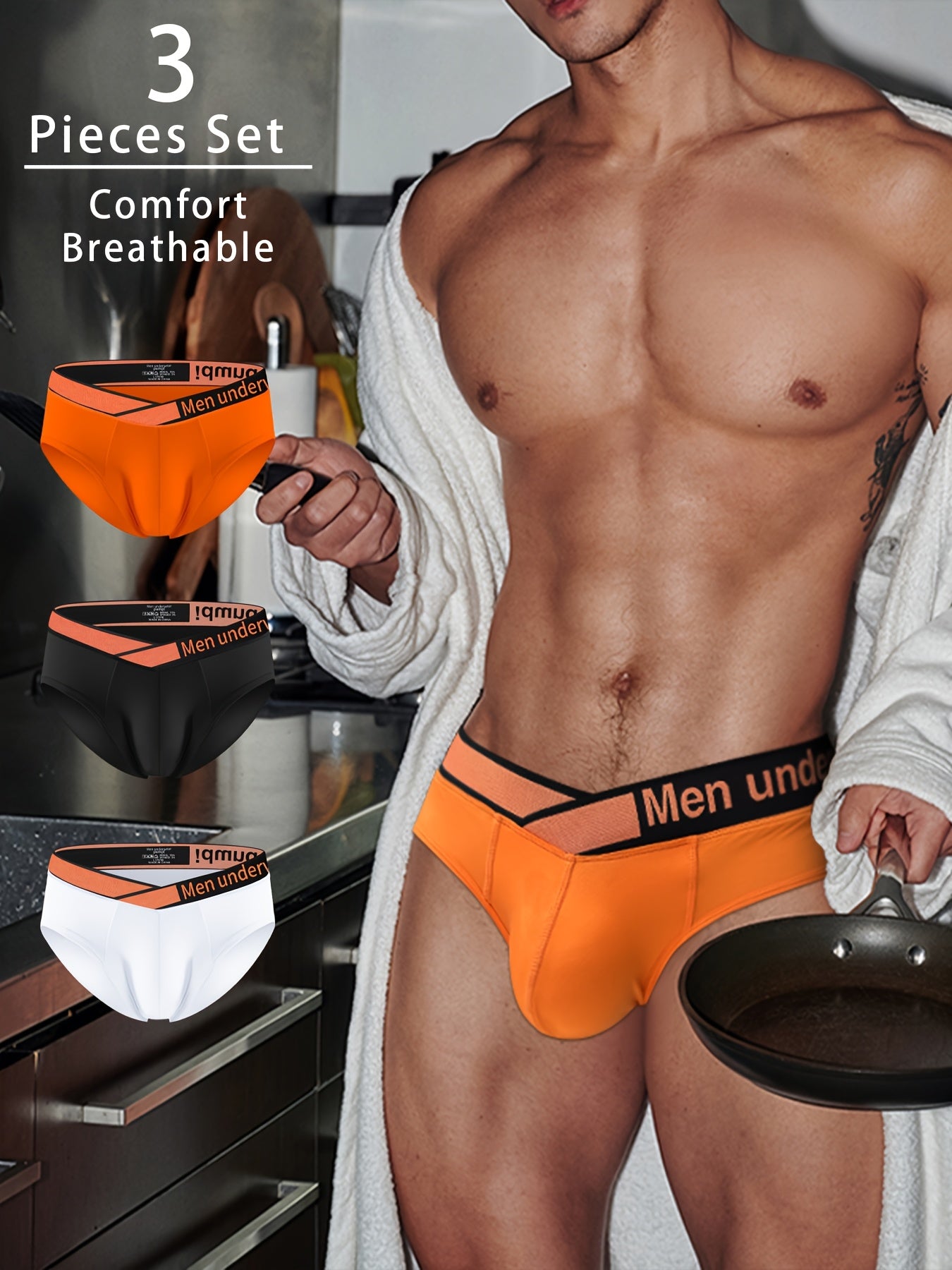 Pack de 3 Briefs V-Shape – Sensualidad y Comodidad en Cada Movimiento 🔥