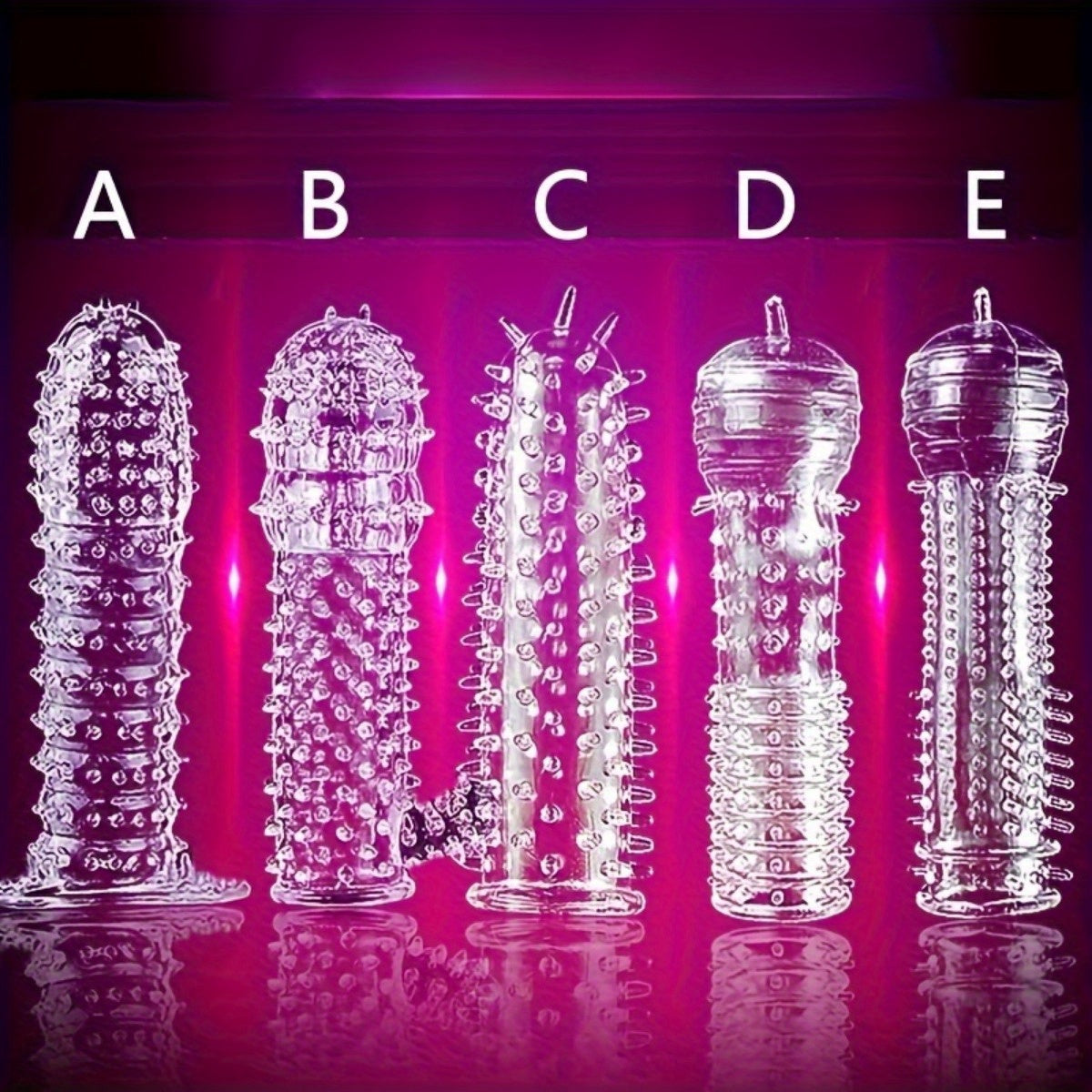 Set de 5 Fundas Transparentes para Hombres – Más Placer, Más Sensaciones 🔥