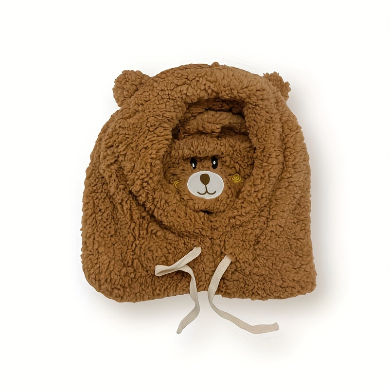 Gorro Bufanda Integrado de Oso - Protección contra el Viento con Estilo 🐻❄️
