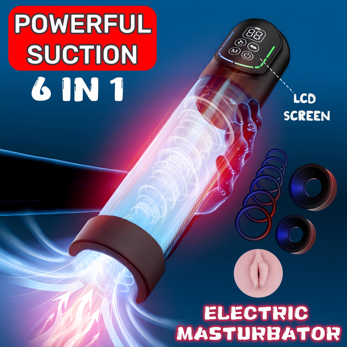 Bomba de Succión Eléctrica para Hombres – Entrenamiento y Placer en un Solo Dispositivo 🔥
