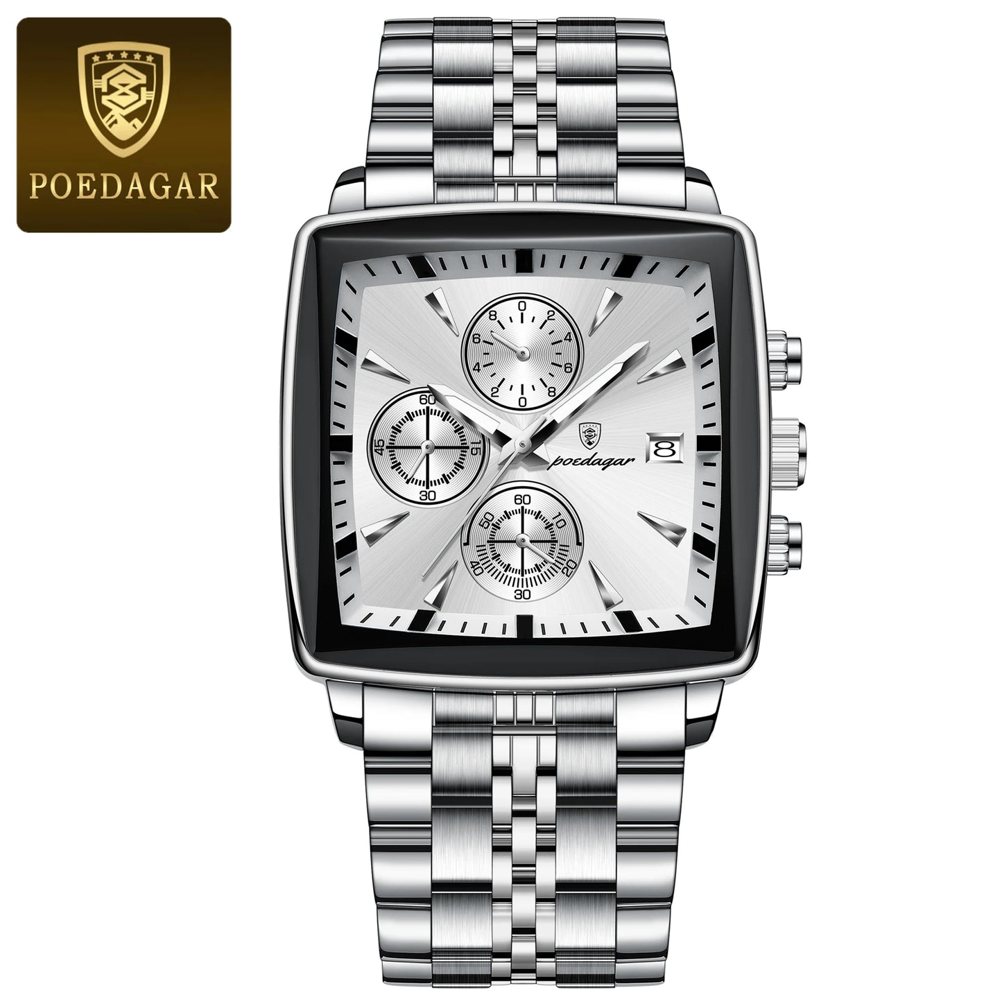 Reloj Deportivo de Lujo POEDAGAR – Resistencia y Estilo en un Diseño Cuadrado ⌚🔥