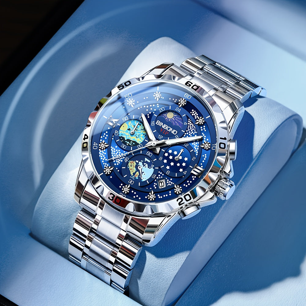 Reloj de Cuarzo Luminiscente para Hombre BINBOND - Estilo Casual y de Negocios ⌚✨