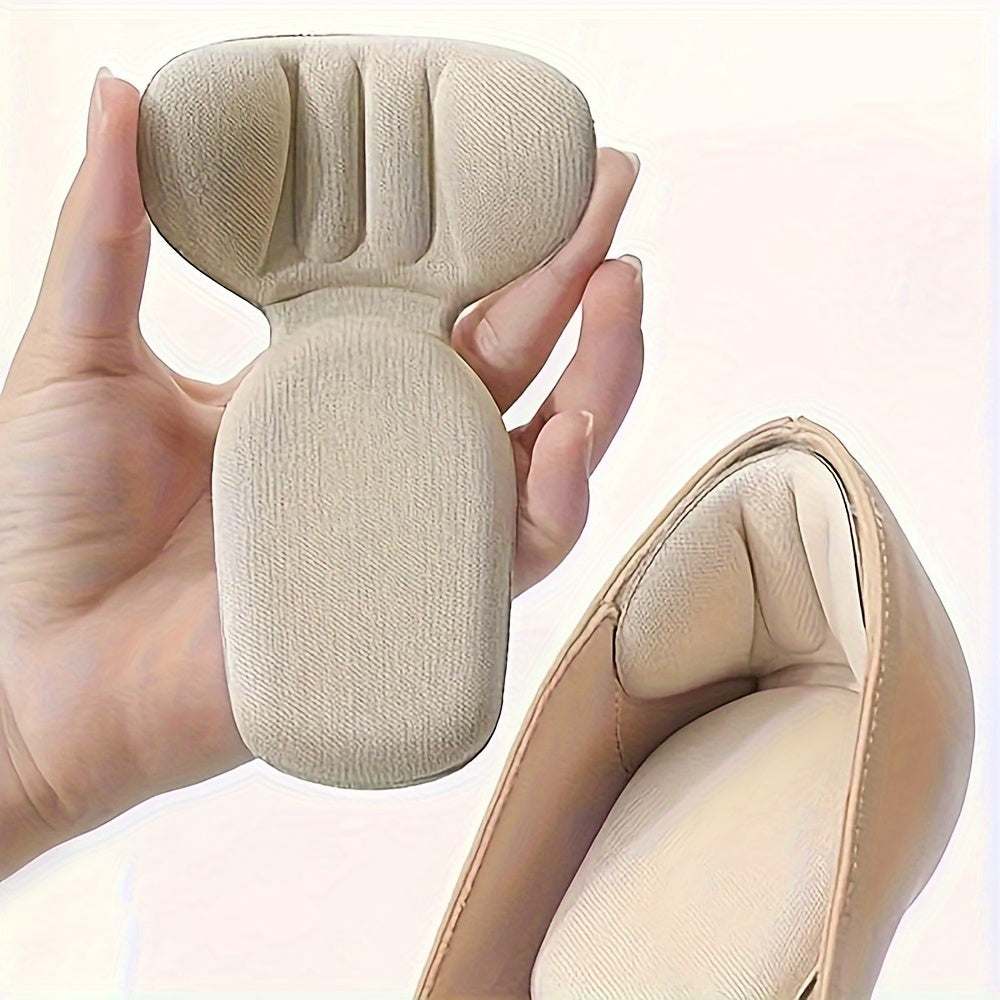 Almohadilla para talón y copa para talón de espuma en forma de T de doble espesor de media pulgada: uso en tacones altos, antideslizante, duradera, suave, cómoda y transpirable