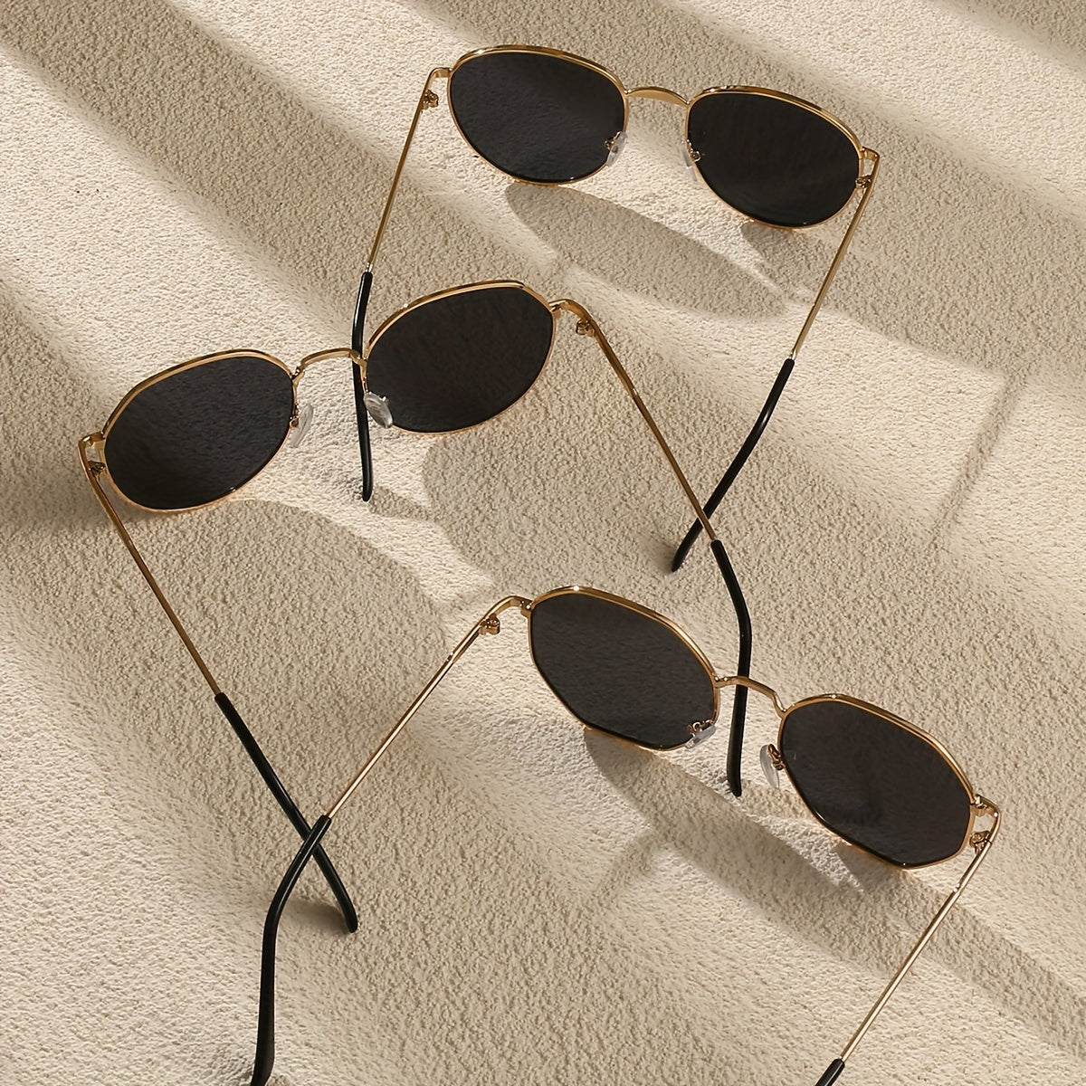 Set de 3 Gafas Clásicas para Mujer – Diseño Irregular Ovalado con Estilo Deportivo y Casual