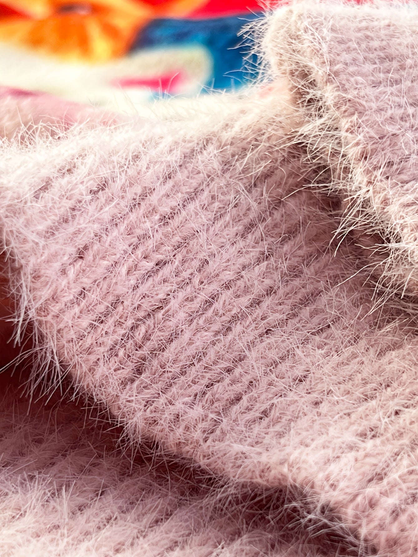 Abrigo Grande con Estampado de Gato y Toque de Piel de Visón 🐾🧥