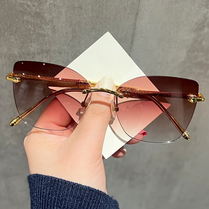 Gafas de Moda sin Montura en Forma de Mariposa – Estilo y Protección en un Solo Accesorio 🦋✨