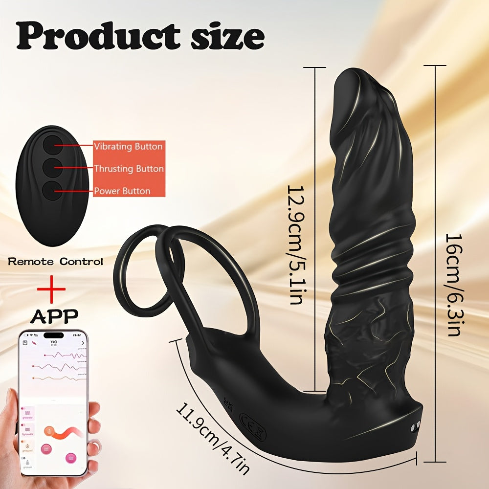 Vibrador 5 en 1 con Anillo Doble y Control por App – Placer de Última Generación 🔥