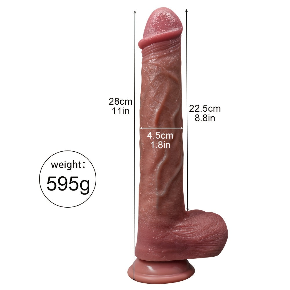 Plus Dildo Realista de Silicona Líquida – 28 cm de Placer Extremo 🔥