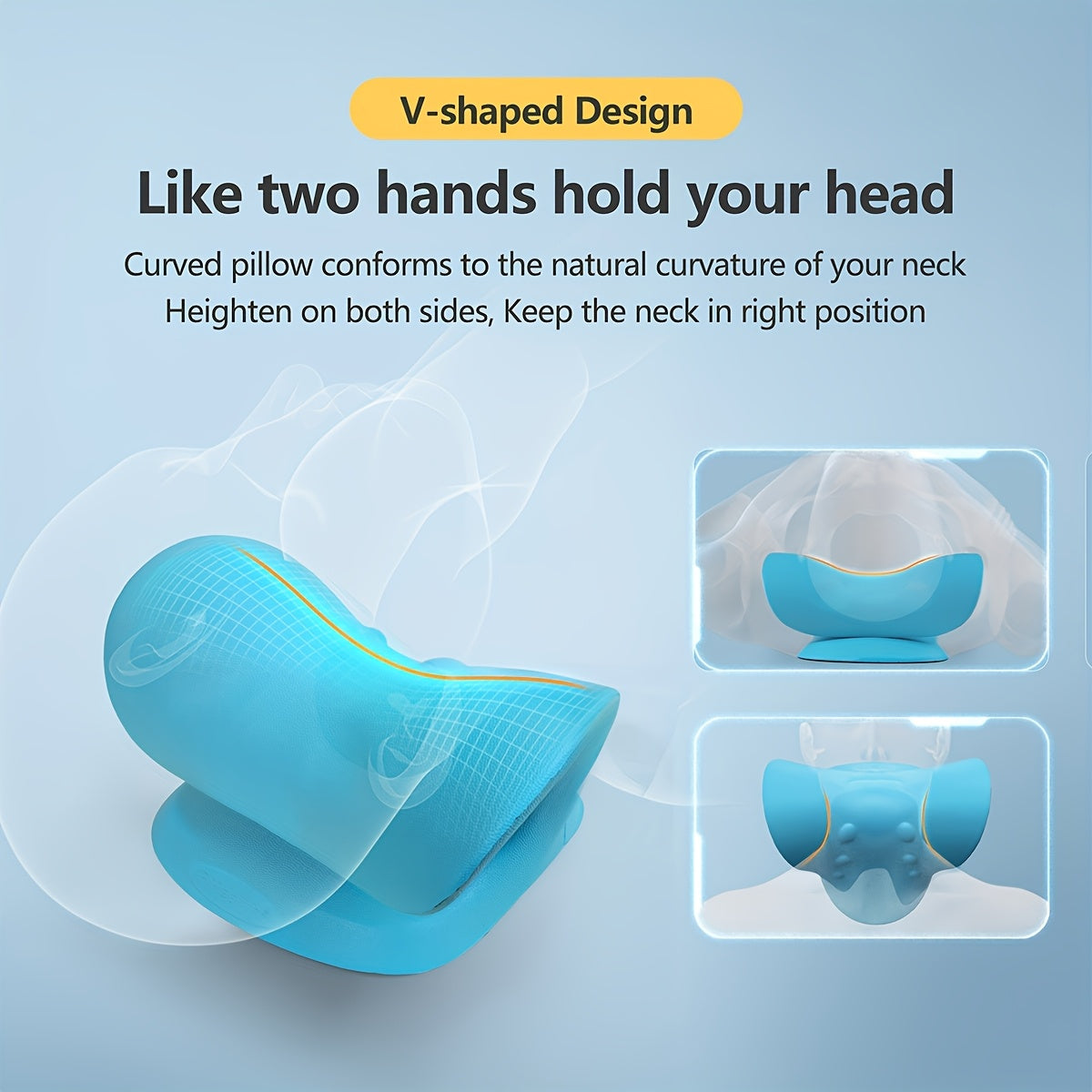 Almohada Ortopédica para Relajación Cervical – Diseño en C para Tracción y Descanso del Cuello 💆♂️✨