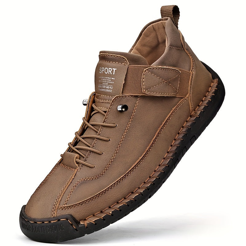 Plus Zapatillas de Hombre Plus Size con Costuras, Cierre de Velcro y Cordones, Resistente al Desgaste, Para Actividades al Aire Libre