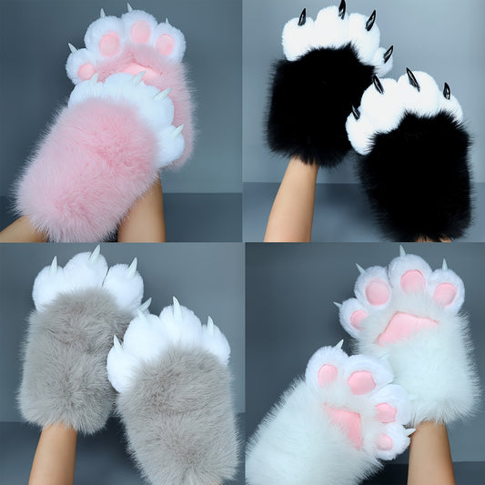 Guantes de Pata Peluda para Cosplay - Estilo Divertido y Moderno🐾✨