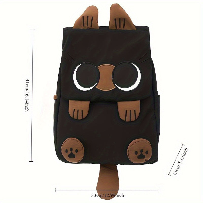 Mochila Grande con Dibujos de Gato Siamés - Diseño Adorable y Divertido