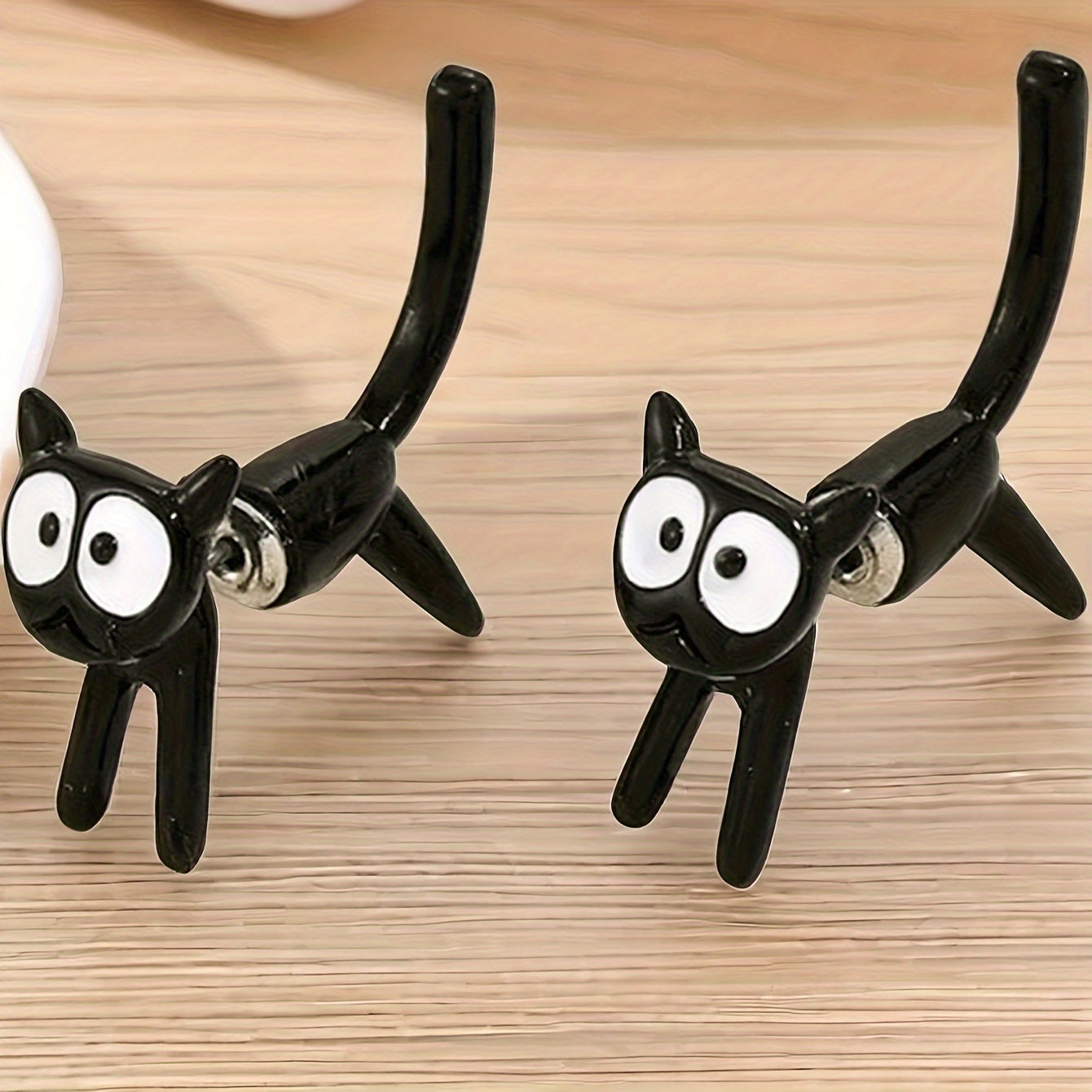 Aretes de Gato Negro - Estilo Lindo y Sencillo 🐾✨