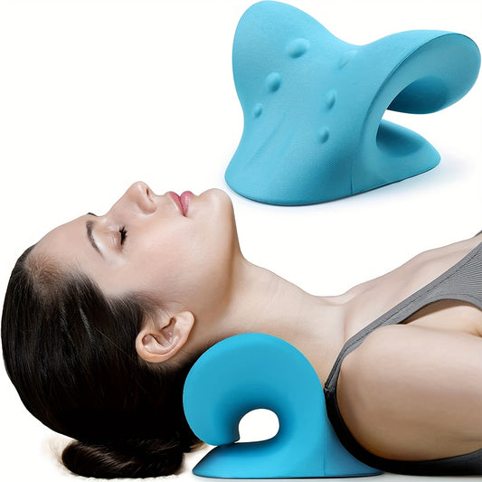 Almohada Ortopédica para Relajación Cervical – Diseño en C para Tracción y Descanso del Cuello 💆‍♂️✨