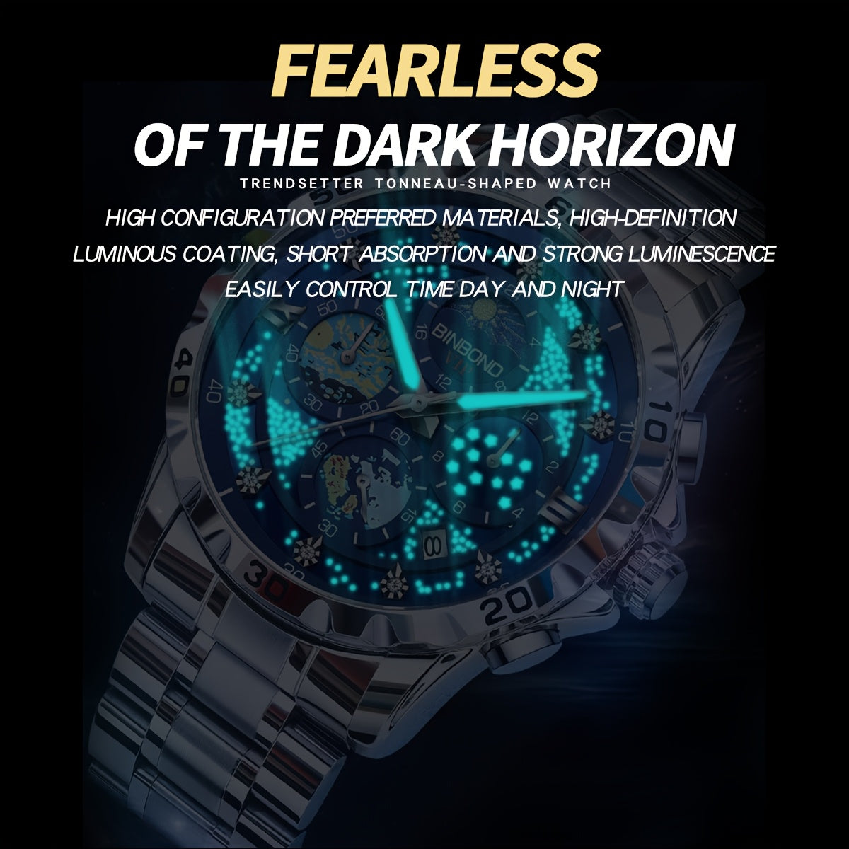 Reloj de Cuarzo Luminiscente para Hombre BINBOND - Estilo Casual y de Negocios ⌚✨