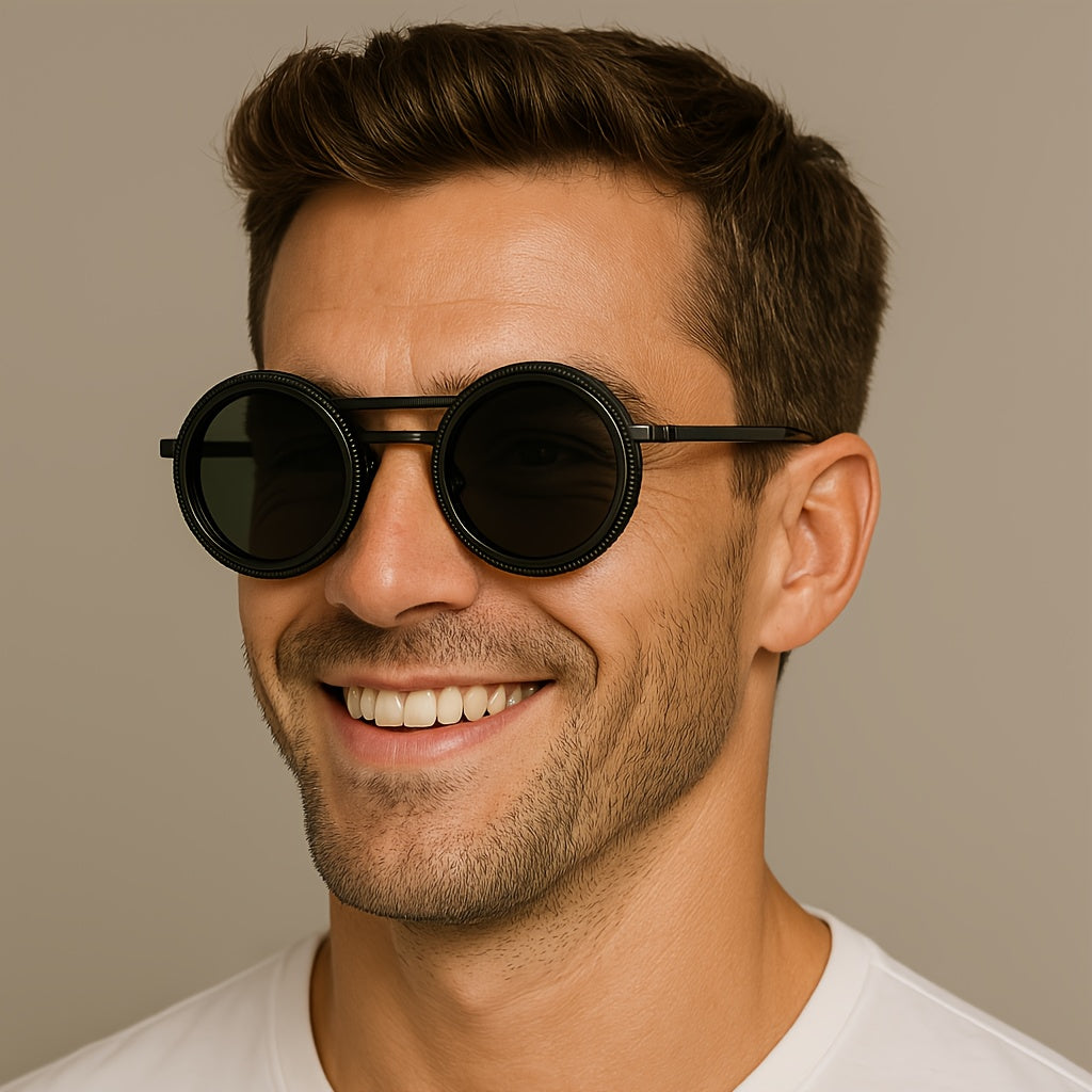 Gafas de Moda Unisex Estilo Cyberpunk con Ajuste Gradual y Rotación Continua, Filtro ND2-ND400 y Montura de Aleación de Aluminio